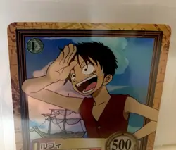 1999 One Piece Carddass Hyper Battle Holo Luffy C01 - Rookie Card - Image 3