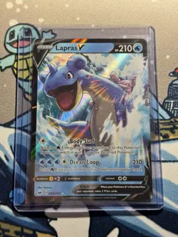 Pokemon TCG Lapras v Ultra Rare Holo Card 049/202 Swsh01 Sword & Shield Base Set - Image 1