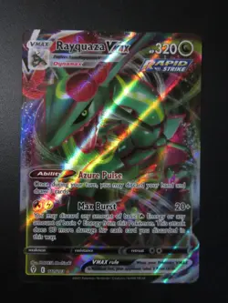 RAYQUAZA VMAX FULL ART HOLO POKEMON CARD 111/203 EVOLVING SKIES NEVER PLAYED NM - Image 1