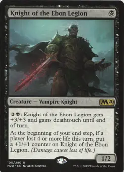 Knight of the Ebon Legion R Core Set 2020 105 - LP MTG - Image 1
