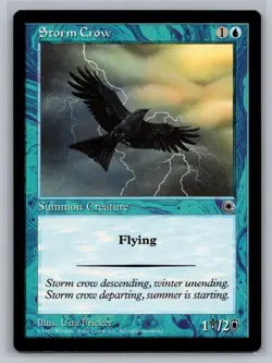 Storm Crow NM Portal Magic the Gathering MTG - Image 1