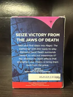 Magic: The Gathering Marvel Spider-Man Welcome Deck Black Venom Sealed New - Image 3