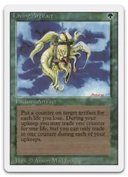 Living Artifact (NM) Revised Edition 3ED Magic MTG - Image 1