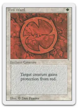 Red Ward (NM) Revised Edition 3ED Magic MTG - Image 1