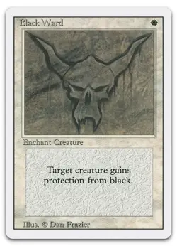 Black Ward (NM) Revised Edition 3ED Magic MTG - Image 1