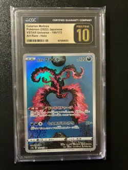CGC 10 Pristine Galarian Moltres 190/172 AR Art Rare VSTAR Universe s12a Pokemon - Image 1