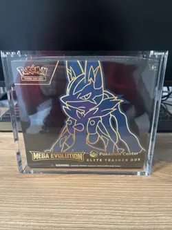 Pokemon Center Mega Evolution Lucario ETB Elite Trainer Box Sealed W Case - Image 1