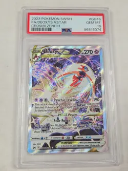 2023 POKEMON SWORD & SHIELD CROWN ZENITH #GG46 FULL ART/DEOXYS VSTAR PSA 10 - Image 1