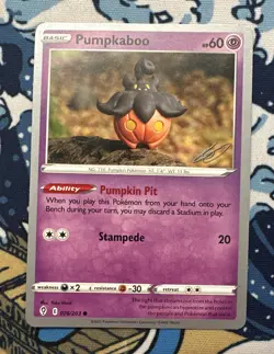 Pokemon TCG Pumpkaboo 076/203 Yokohama World Championships 2023 - Image 1