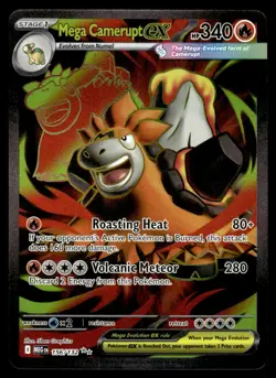 2025 Pokemon Mega Evolutions 156 Mega Camerupt ex Near Mint - Image 1