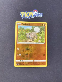 Pokemon TCG Rockruff Champions Path 029/073 Reverse Holo LP. - Image 1