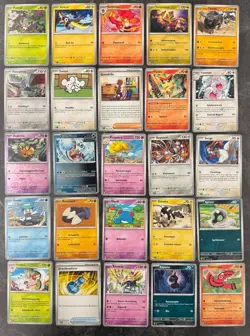 25x Pokemon Pokemon Karten Sammlung / Deutsch / 2x Holo / NM - Zufallsmix - Image 1