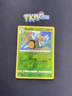 Pokemon TCG Beedrill Champions Path 004/073 Reverse Holo LP. - Image 1