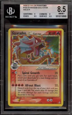 Pokemon Gyarados Gold Star EX Holon Phantoms Holo Rare #102 BGS 8.5 - Image 1