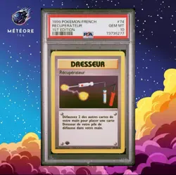 Carte Pokemon Recuperateur 74/102 PSA 10 Edition 1 Wizards Set de base Francais - Image 1