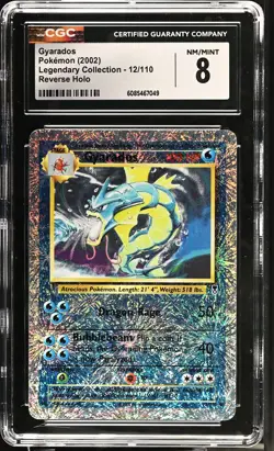 CGC 8 Gyarados 2002 Legendary (Collection) 12/110 Reverse Holo Pokemon Card - Image 1