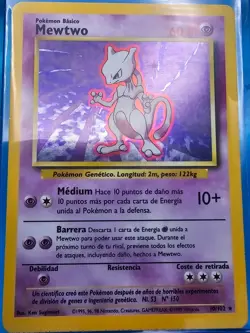 Spanish Mewtwo 10/102 MP Holo Base Set Unlimited 1999 Pokemon TCG Card - Image 1