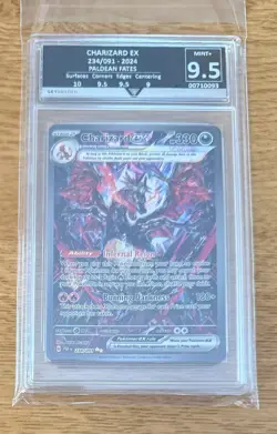 POKEMON TCG CHARIZARD EX 234/091 PALDEAN FATES GRADE 9.5 MINT+ RARE CARD ! - Image 1