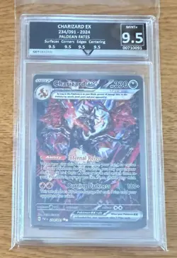 POKEMON TCG CHARIZARD EX 234/091 PALDEAN FATES GRADE 9.5 MINT+ RARE CARD !! - Image 1