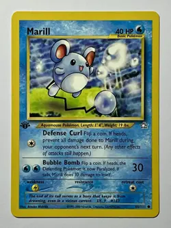 Marill 66/111 (NM) 1st Edition Common Neo Genesis 2000 WOTC Pokemon Card - Image 1
