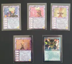 1997 Ani-Mayhem Dragon Ball Z Ultra Rare 5/5 Foil Card Set - Image 1