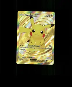 HOLO GOLD Pikachu Card Pikachu Pokemon Card READ DESCRIPTION BELOW p1 - Image 1