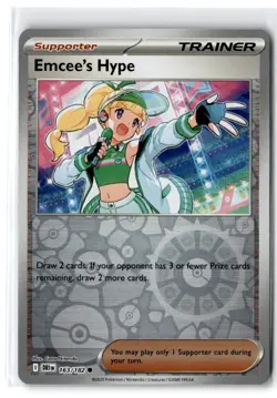 2025 Scarlet & Violet Series - Destined Rivals Emcee's Hype #163 Common Reverse - Image 1
