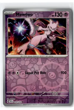 2024 Scarlet & Violet Series - Stellar Crown Mewtwo #59 Uncommon Reverse Holo - Image 1