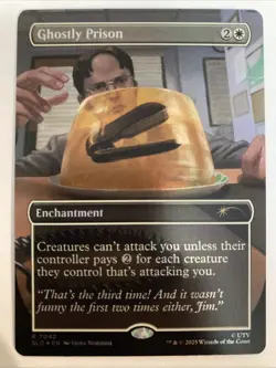 Ghostly Prison R Foil #7042 | SLD Secret Lair The Office in hand mtg - Image 1