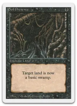 Evil Presence (LP) Revised Edition 3ED Magic MTG - Image 1