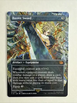 Buster Sword (Borderless) Final Fantasy Regular, MTG: Magic the Gathering #351 - Image 1