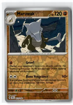 2024 Scarlet & Violet Series - Stellar Crown Marowak #73 Uncommon Reverse Holo - Image 1
