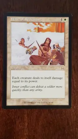 Wave of Reckoning Mercadian Masques MM EX/LP #56 MTG Magic the Gathering Rare - Image 5