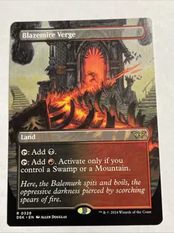 Blazemire Verge (Borderless) Duskmourn: House of Horror #329 Rare - Image 1