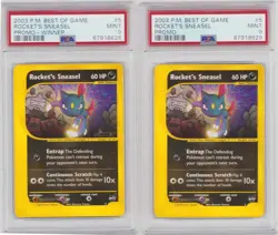 ROCKET'S SNEASEL #5 POKEMON WINNER and BEST OF GAME PSA #67918628/9 MINT 9 2003 - Image 1