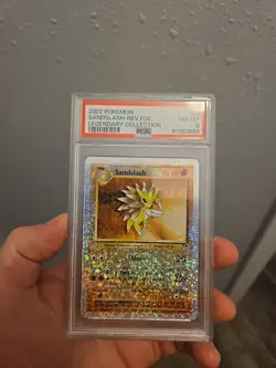 Pokemon 2002 Legendary Collection Reverse Holo Rare Sandslash, PSA 8, #62/110 - Image 1