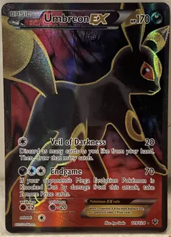 Pokemon Umbreon EX 119/124 XY Fates Collide Ultra Rare Full Art Holo NM - Image 1