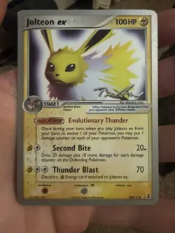 Pokemon TCG Jolteon ex 109/113 Delta Species 2007 World Championships Rare - MP - Image 1