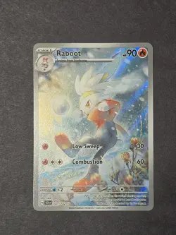 Raboot 147/142 Pokemon Stellar Crown Illustration Rare Full Art Holo Near Mint - Image 1