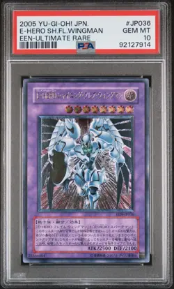 Yugioh Elemental Hero Shining Flare Wingman Ultimate Rare EEN-JP036 PSA 10 - Image 1