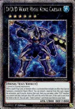 D/D/D Wave High King Caesar - Platinum Secret Rare 1st RA04-EN290 - NM - YuGiOh - Image 1