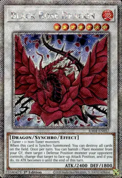 Black Rose Dragon - Platinum Secret Rare 1st Edition RA04-EN057 - NM - YuGiOh - Image 1