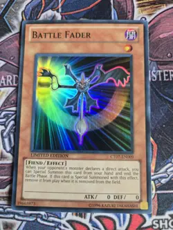 Battle Fader CT07-EN009 Super Rare Limited Edition NM Free Shipping Yugioh - Image 1