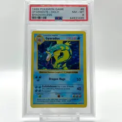 Pokemon Shadowless Base Set Gyarados Holo 6/102 PSA 8 NM-Mint - Image 1