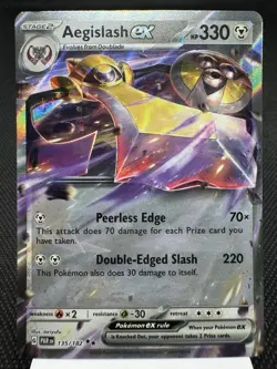 Aegislash ex 135/182 - Ultra Rare Holo - Paradox Rift Pokemon Card NM - Image 1