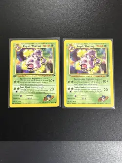 KOGAS WEEZING 1st Edition+ Unlimited Lot Set Of 2 Nm-Lp Pokemon Cards Vintage - Image 1