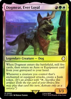 NM Foil Dogmeat, Ever Loyal, MGT, Fallout, Magic the Gathering, 2 - Image 1