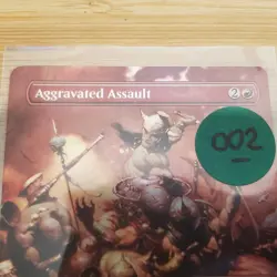 1x Aggravated Assault - Frazetta Foil, Secret Lair, Magic, MTG Off Center, 002 - Image 2