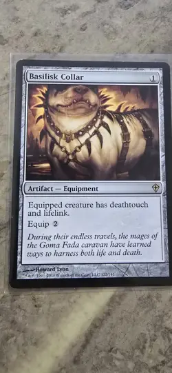 Basilisk Collar Worldwake Regular Artifact Equipment Rare MTG LP - Image 1