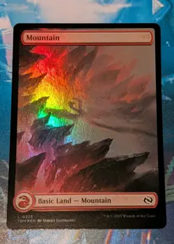 MTG *FOIL FULL ART* Tarkir : Dragonstorm MOUNTAIN NM - Image 1